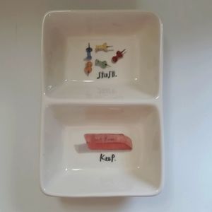 Rae Dunn divided Stash / Keep Dish
